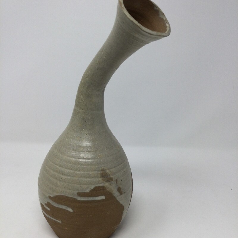 Dr. Seuss Style Pottery Vase,
Taupe,
Size: 11 X 5 In