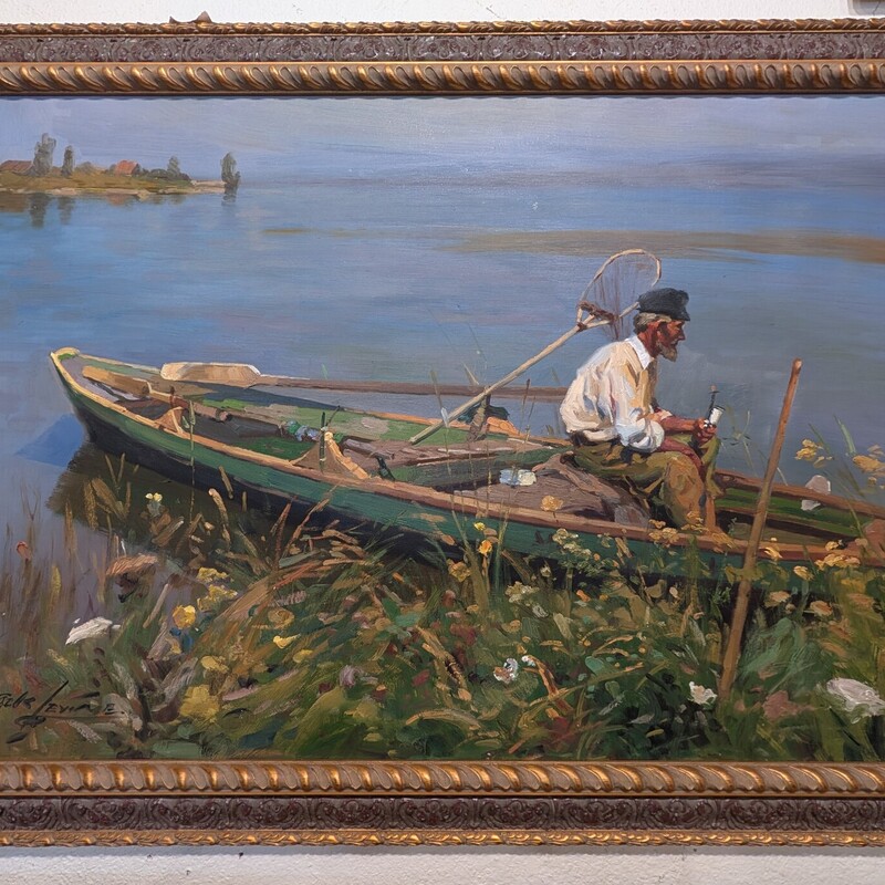 Jack Levine Fisherman, Original, Painting
41 x 29h