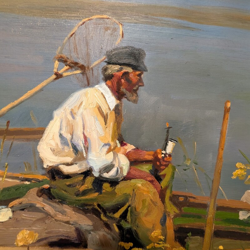 Jack Levine Fisherman, Original, Painting
41 x 29h