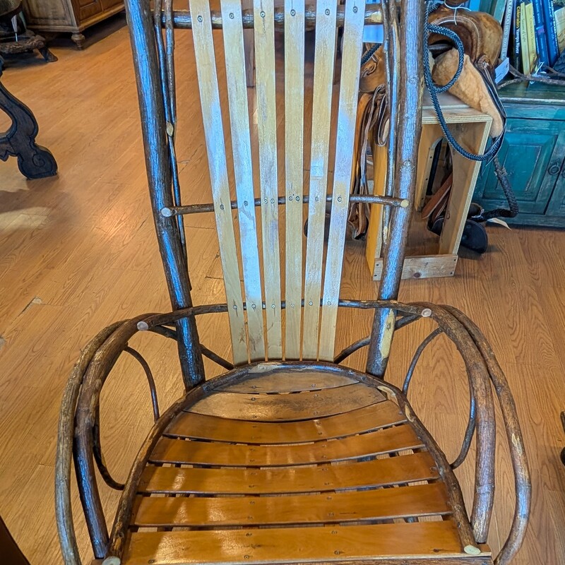 Rocking Chair Amish, Hickory, Bentwood
24w x 32d x 44h