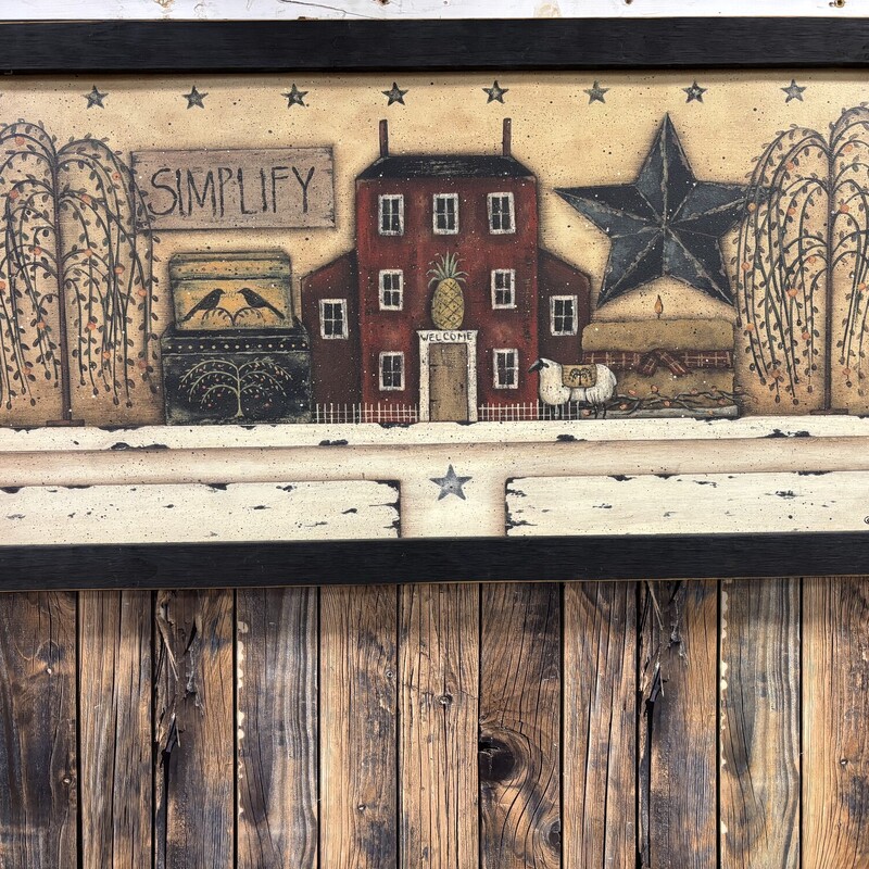 Primitive Simplify Sign, Size: 36.5x18.5 IN