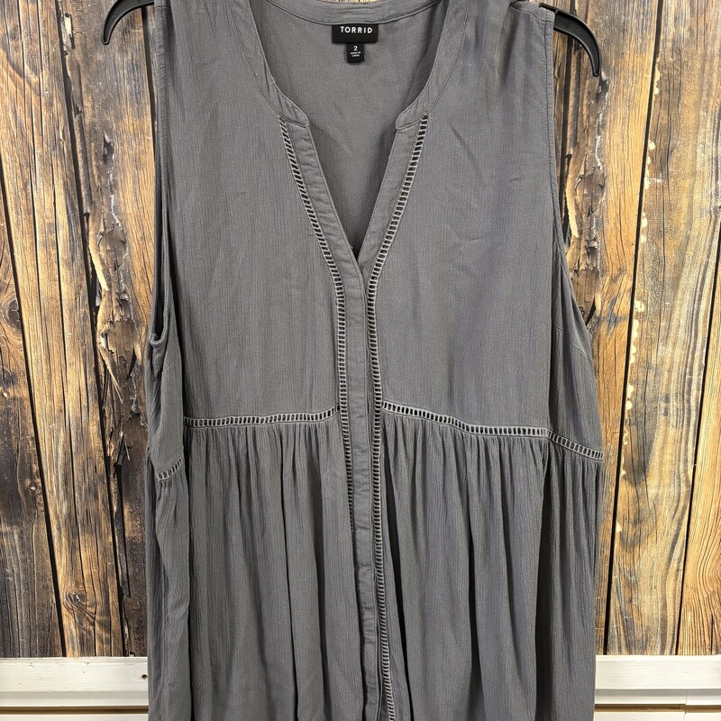 Grey Torrid Tank, Size: 2
