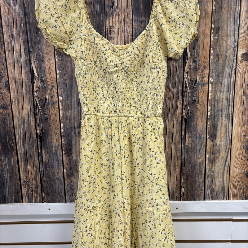 Hollister Yellow Floral Dress, Size: XS