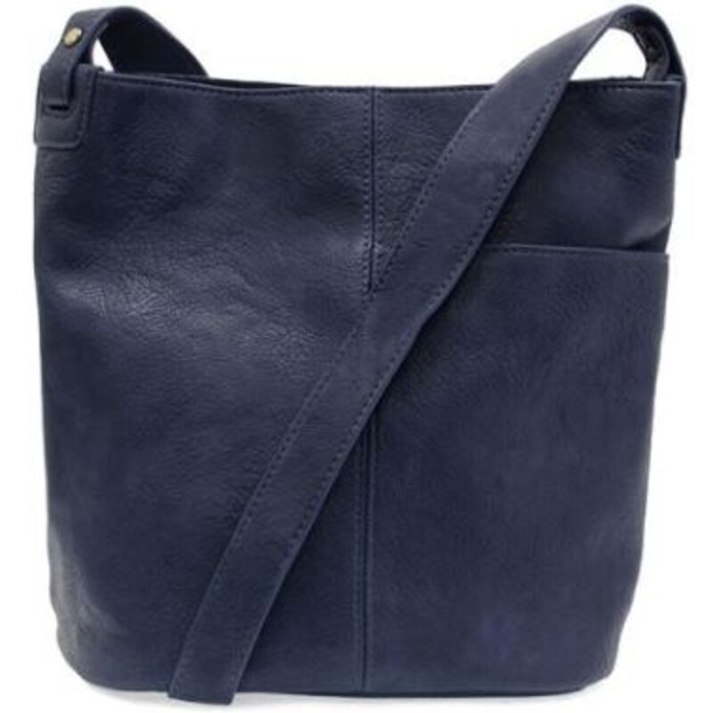 Joy Susan Bindi Front Slip Pocket Bucket Crossbody Bag
Navy
Size: 11x11.5H