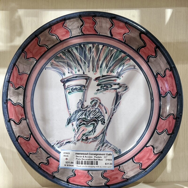 Plate Decorative Bad Mood