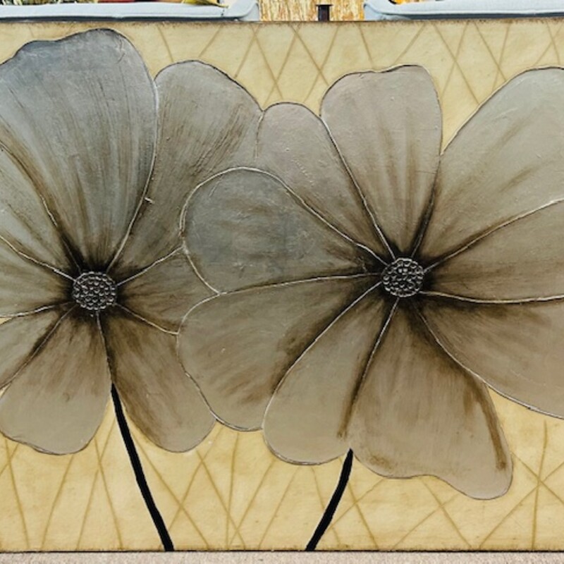 Metallic Floral Canvas