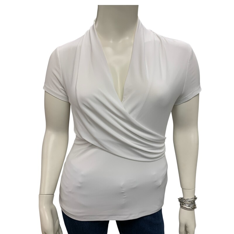 DKNY Top, White, Size: L