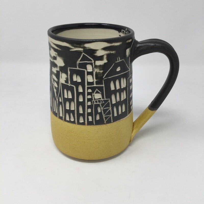 City Scape Pottery Mug