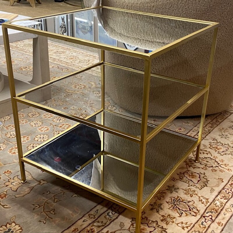 2 Tier Glass Accent Table