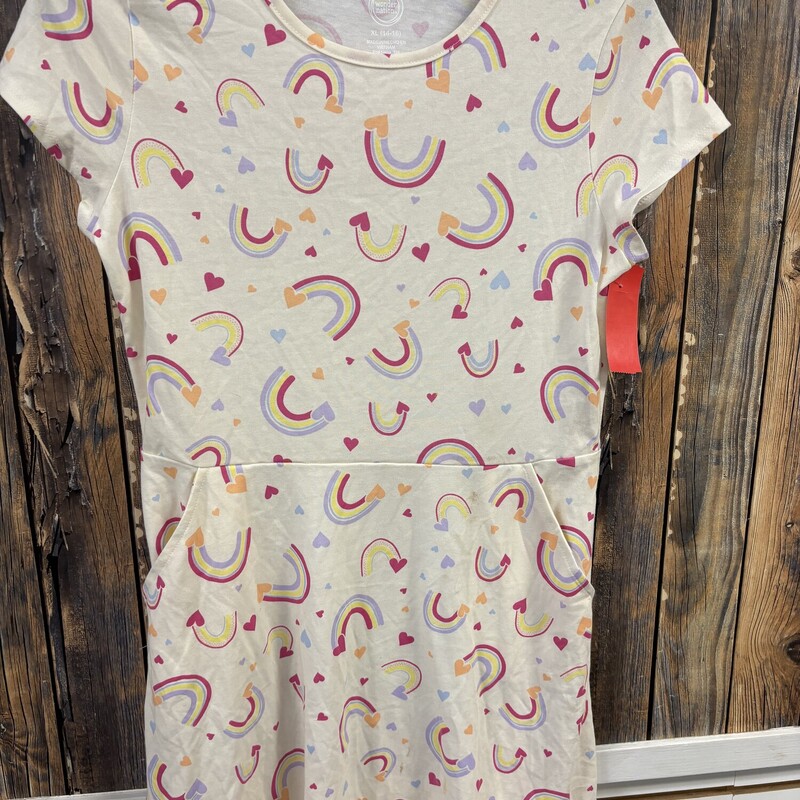 Rainbow Pocket Dress, Size: 14/16