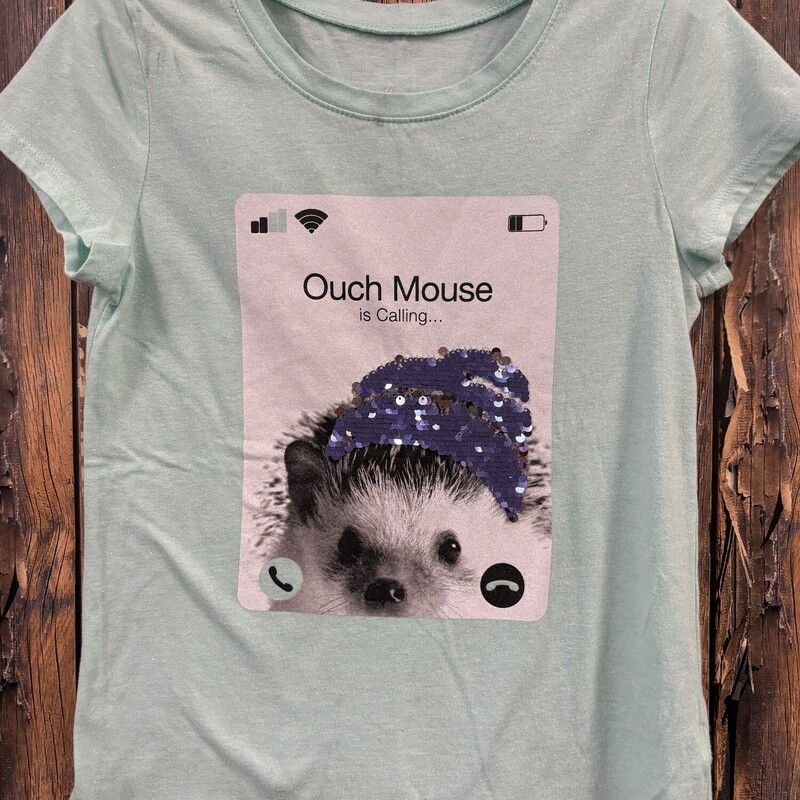 Mint Ouch Mouse Tee, Size: 8