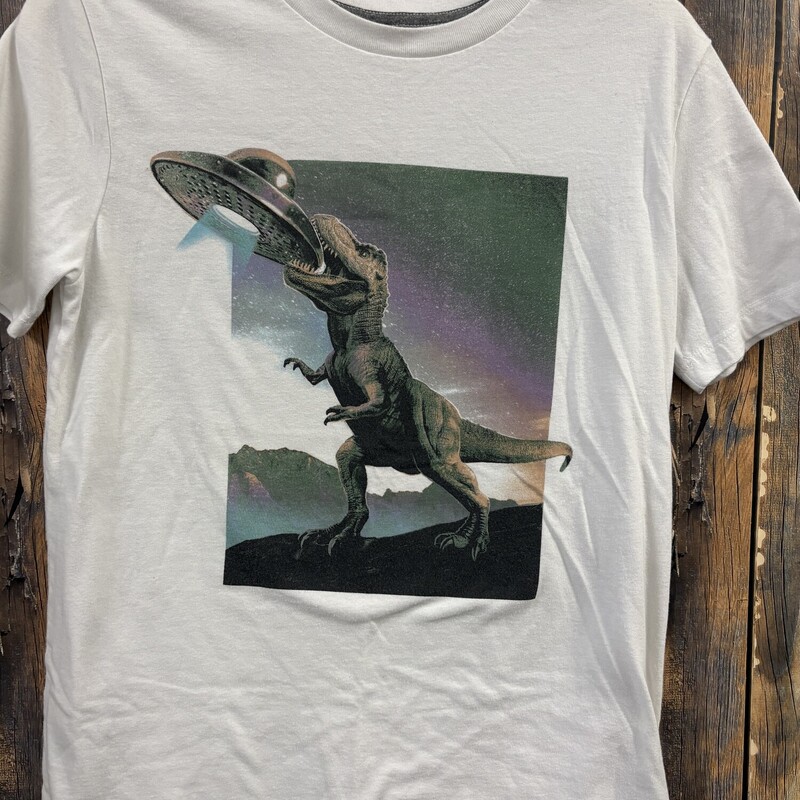 Dino Space Ship Tee, Size: 14/16