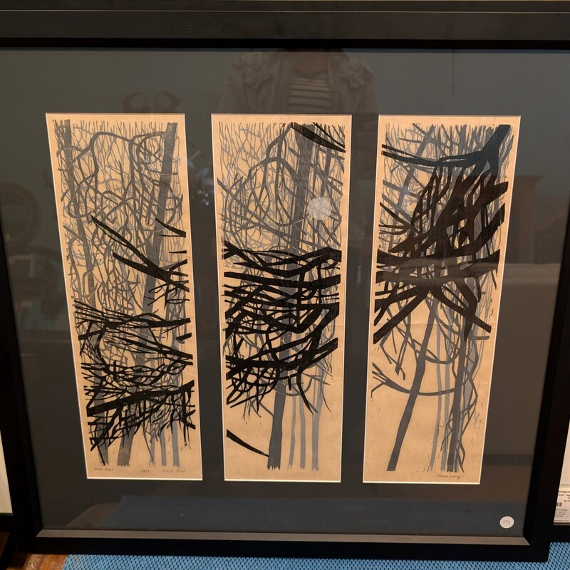 Ninon Lacey Winter Wood, A/P 1959, Print
28 x 30h