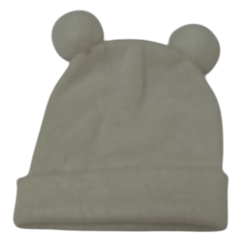 Hat With Pom Ears/White