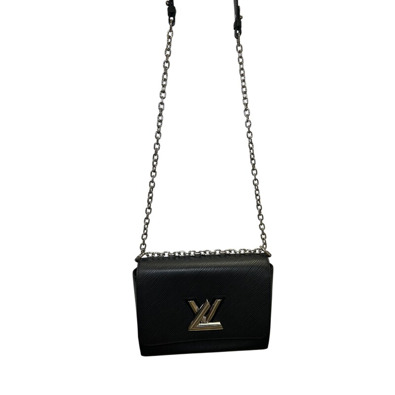 Louis Vuitton Twist Epi MM Black<br />
<br />
Date Code: AR4185<br />
<br />
Dimensions:<br />
9.1 x 6.7 x 3.7 inches<br />
(Length x Height x Width)<br />
<br />
In very good condition. Scratching to the hardware.<br />
<br />
Comes with the original dust bag. No box.
