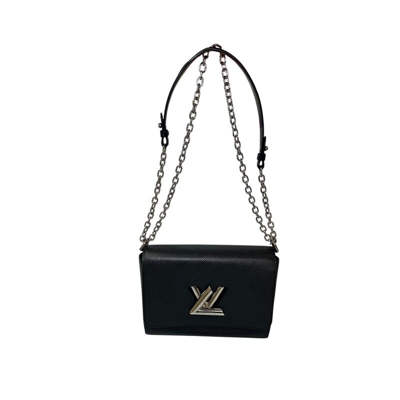 Louis Vuitton Twist Epi MM Black<br />
<br />
Date Code: AR4185<br />
<br />
Dimensions:<br />
9.1 x 6.7 x 3.7 inches<br />
(Length x Height x Width)<br />
<br />
In very good condition. Scratching to the hardware.<br />
<br />
Comes with the original dust bag. No box.