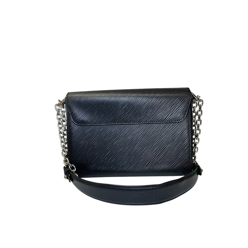 Louis Vuitton Twist Epi MM Black<br />
<br />
Date Code: AR4185<br />
<br />
Dimensions:<br />
9.1 x 6.7 x 3.7 inches<br />
(Length x Height x Width)<br />
<br />
In very good condition. Scratching to the hardware.<br />
<br />
Comes with the original dust bag. No box.