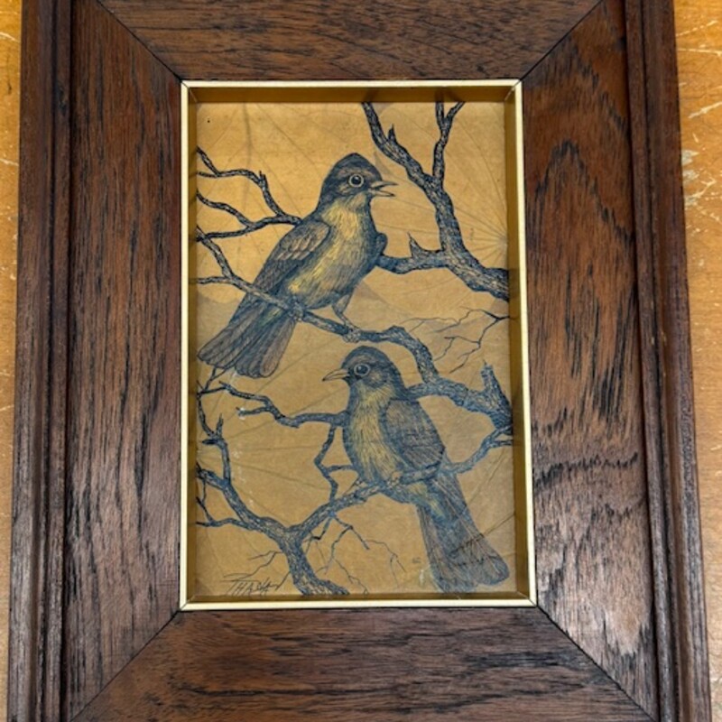 Bird Tobacco Leaf Paintin