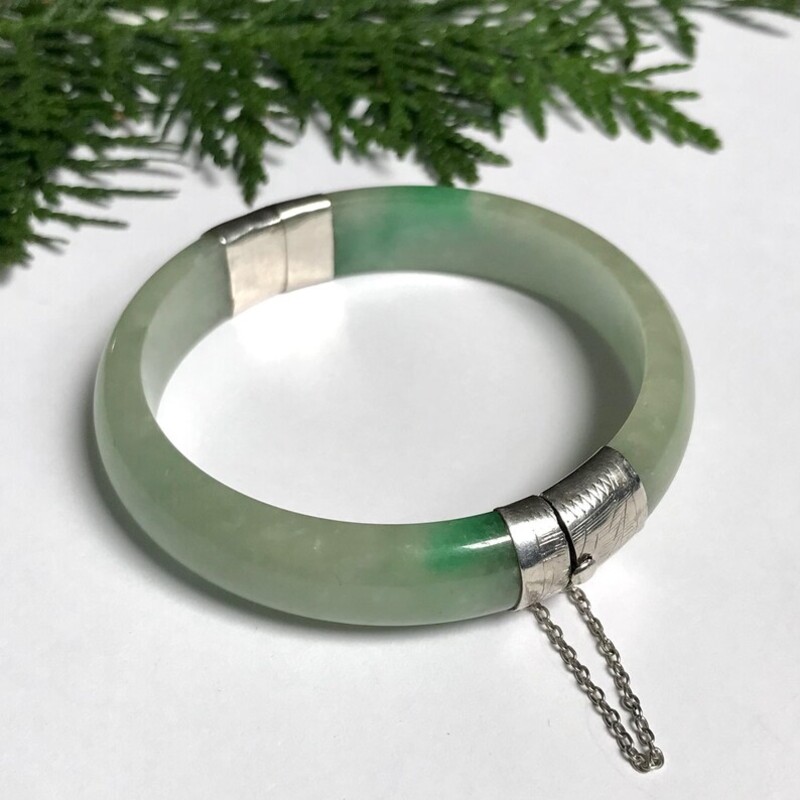 925 Jadeite Snap Bangle