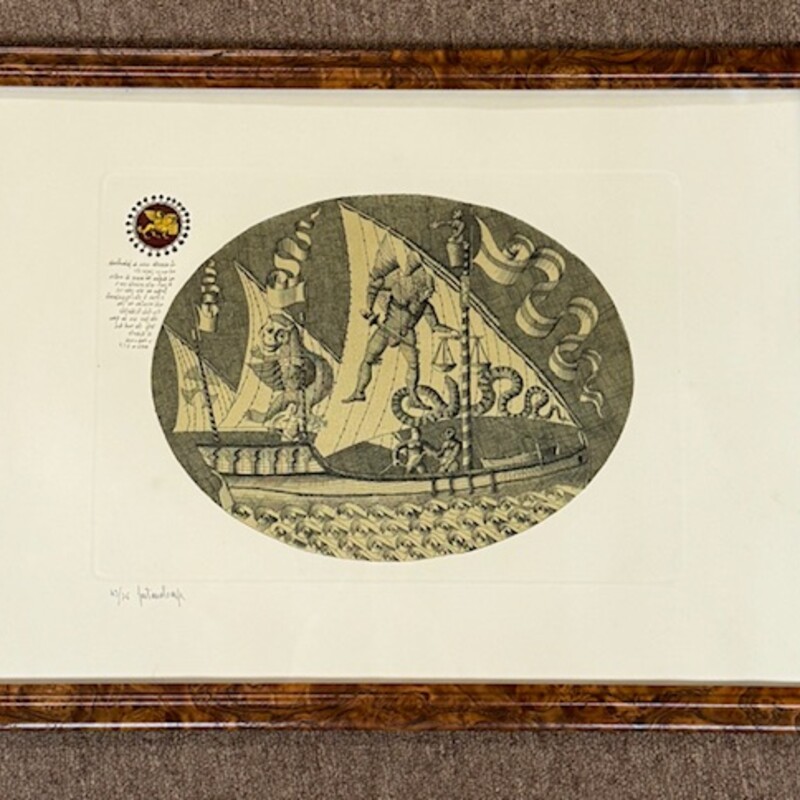 Gaetano Pompa Art
As is - no paper backing
White Black Brown
Size: 21x15.5H