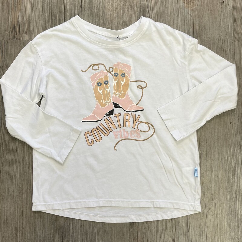 F4A Tee LS, White, Size: 6Y