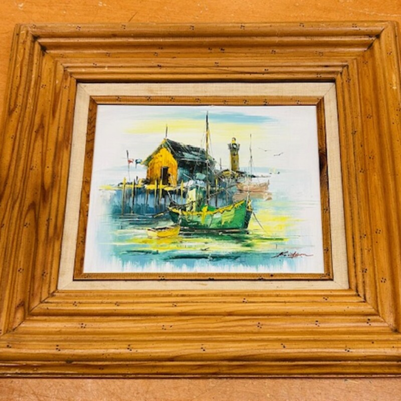 Dockside Oil In WoodFrame