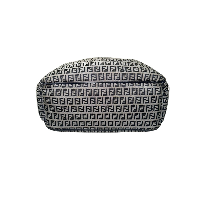 Fendi Zucca Diaper Logo Navy Messanger Bag<br />
<br />
Serial Code:7VB009-FOT 189-3355<br />
<br />
Dimensions: 12 L X 11 H inches<br />
<br />
In very good condition. Some marks on the canvas and some minor marks on the interior.<br />
<br />
Does not come with original dust bag or box.
