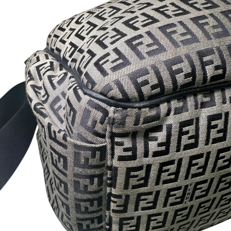 Fendi Zucca Diaper Logo Navy Messanger Bag<br />
<br />
Serial Code:7VB009-FOT 189-3355<br />
<br />
Dimensions: 12 L X 11 H inches<br />
<br />
In very good condition. Some marks on the canvas and some minor marks on the interior.<br />
<br />
Does not come with original dust bag or box.