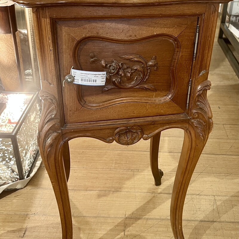 Cabinet 1 Door, Marble Top,
Size: 18x17x34