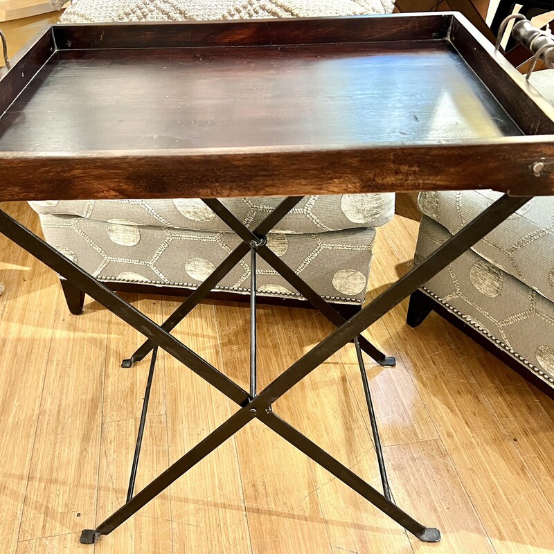 Tray Table Vintage, Wood/metal, Size: 29x18x32