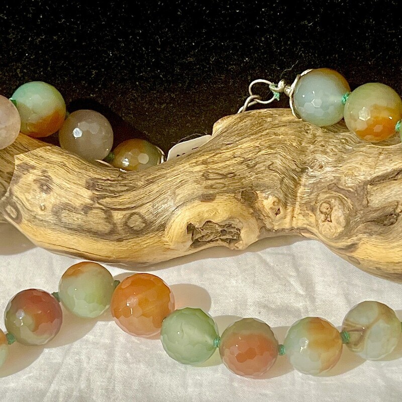 Faceted stone necklace