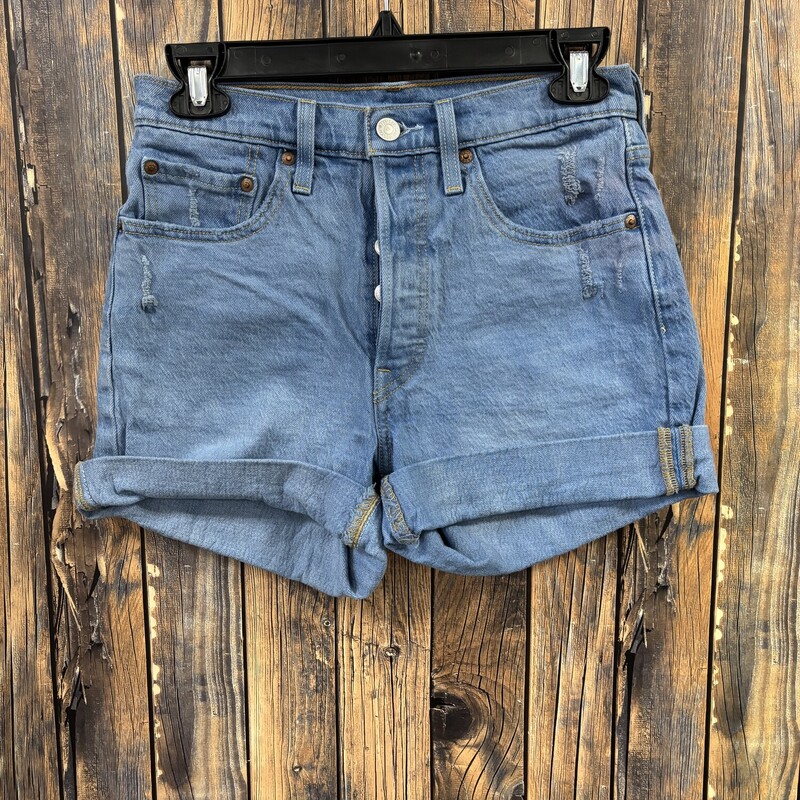Levis 501 Rolled Shorts, Size: 26