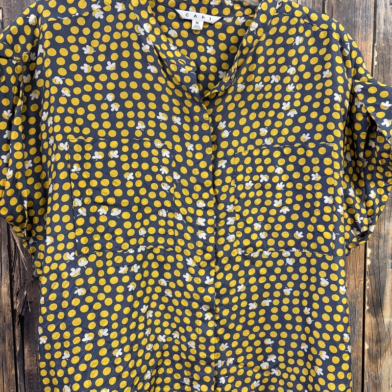 Yellow/gray Cabi Silky Sh, Size: Med