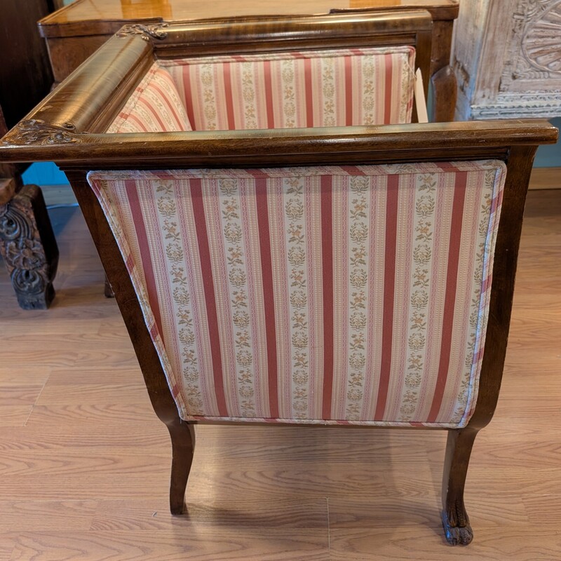French EMPIRE Armchair, Antique, Fabri<br />
27w x 24d x 31 h