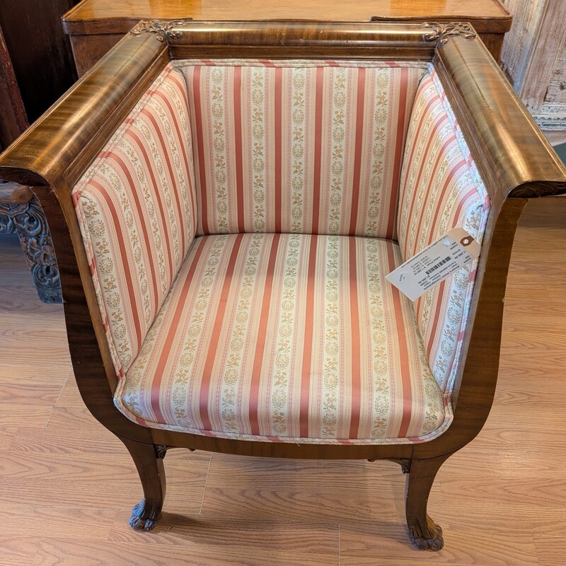 French EMPIRE Armchair, Antique, Fabri
27w x 24d x 31 h
