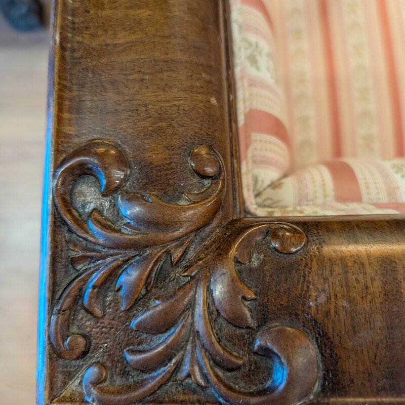French EMPIRE Armchair, Antique, Fabri
27w x 24d x 31 h