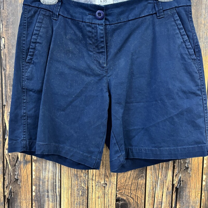 Navy Crown And Ivy Shorts, Size: 2