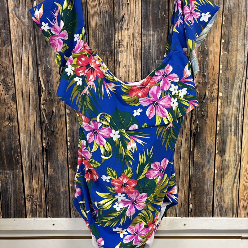 NWT Floral Bathing Suit, Size: 18W