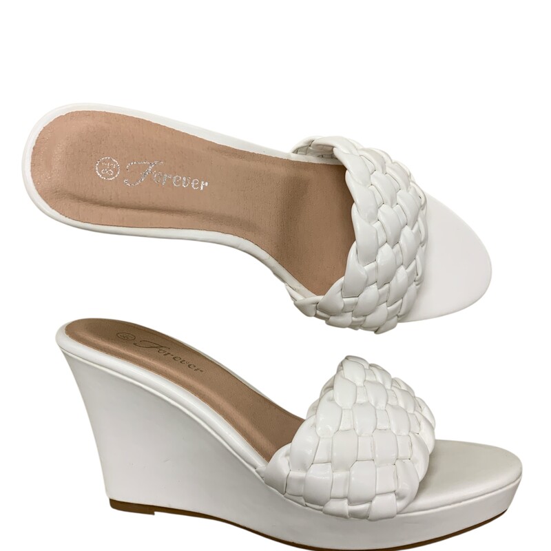 Forever, White, Size: 8.5