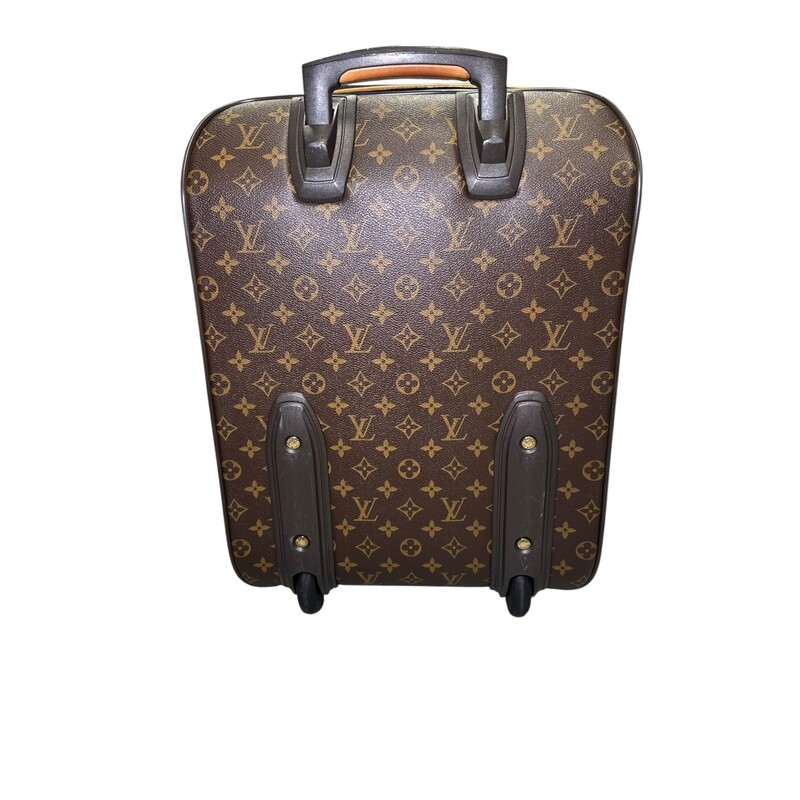 Louis Vuitton Monogram Pegase 45 Rolling Suitcase

2 Wheels

Date Code:SP1088

Dimensions:
14.5W x 19H x 7D

In very good condition. Some minor scuffs on the leather and hardware.

Does not come with original dust bag or box. Comes with the lock but no keys .