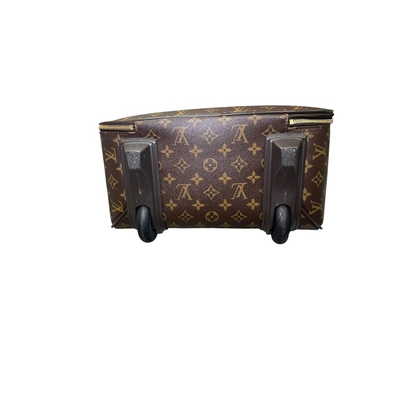 Louis Vuitton Monogram Pegase 45 Rolling Suitcase<br />
<br />
2 Wheels<br />
<br />
Date Code:SP1088<br />
<br />
Dimensions:<br />
14.5W x 19H x 7D<br />
<br />
In very good condition. Some minor scuffs on the leather and hardware.<br />
<br />
Does not come with original dust bag or box. Comes with the lock but no keys .