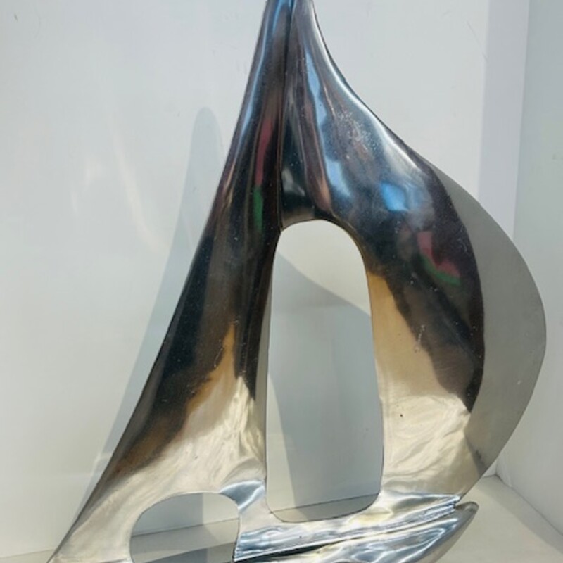 Metal Sailboat Sculpture