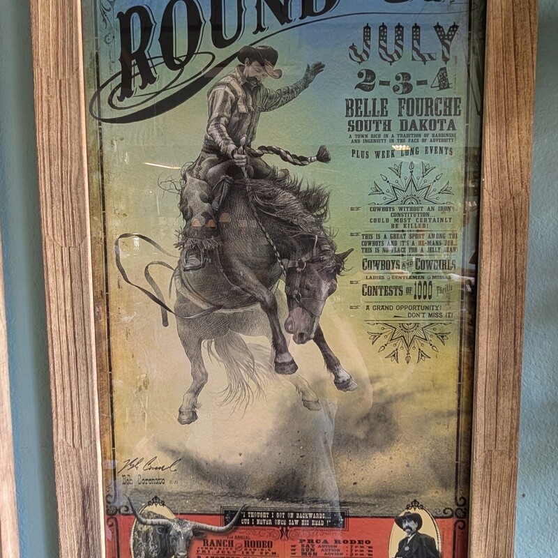 Rodeo Bob Coronato, Poster, Framed
20.5 x 42h