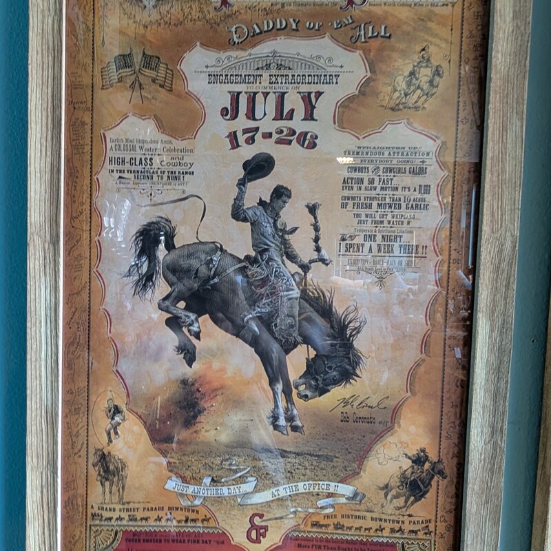 Rodeo Bob Coronato, Poster, Framed
20.5 x 42h