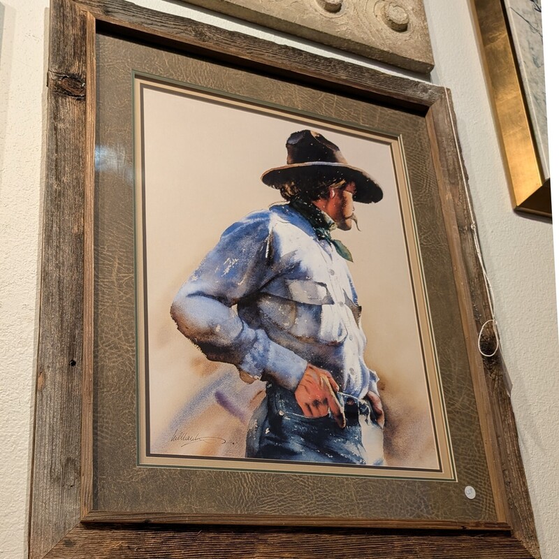 William Mathews Cowboy, Print, Framed
29 x 34h
