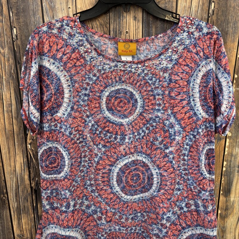 Ruby Rd Crystal Top, Size: L
