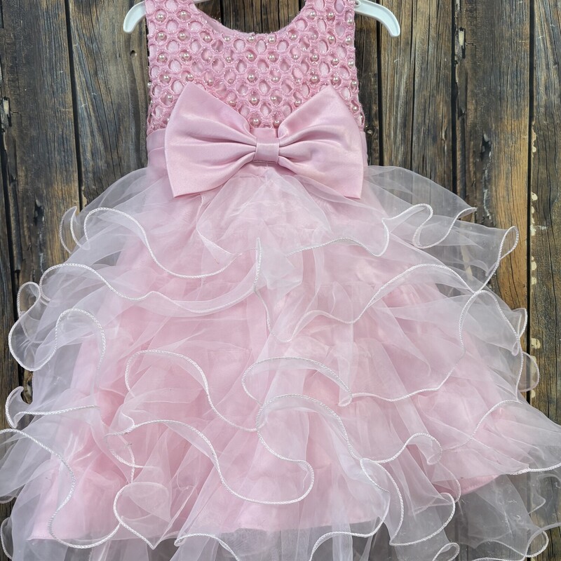 Pink  Lace/ Pearl Dress, Size: 2t
