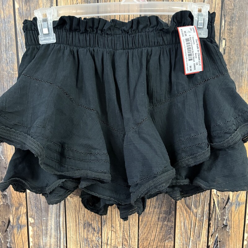 Black Crochet Aerie Shorts, Size: XS