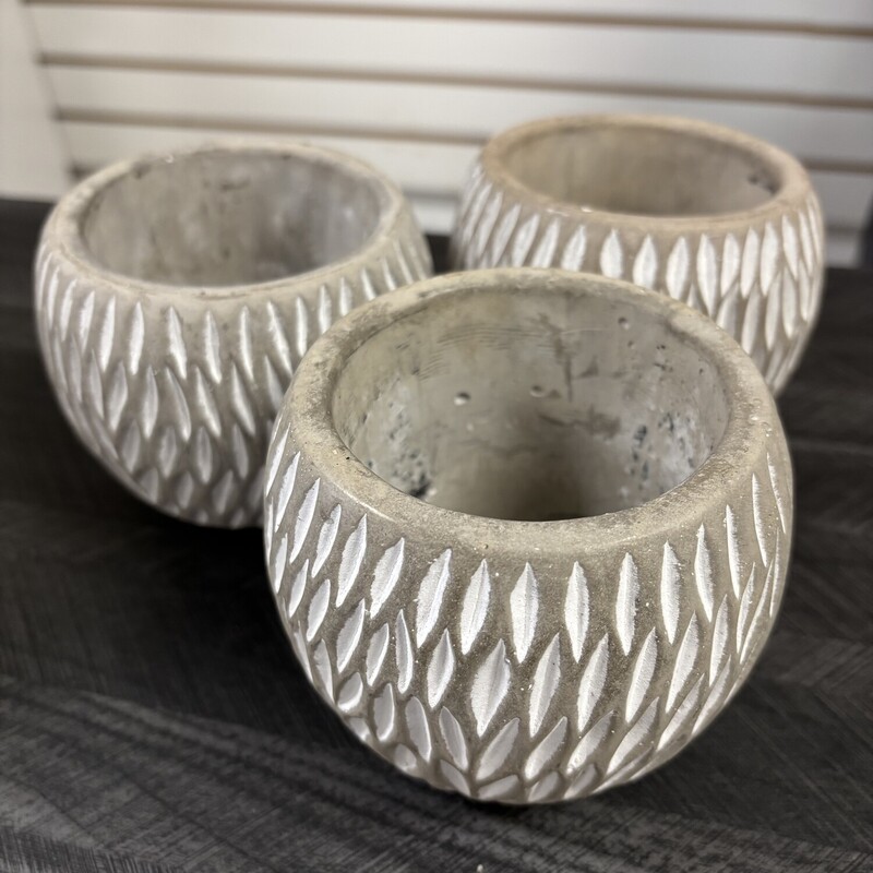 3 PC Pot Set, Size: 3.5x3.5 In