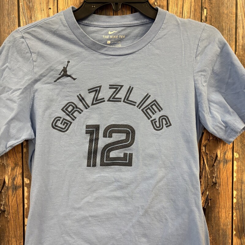 Blue Grizzlies Tee, Size: 147/16